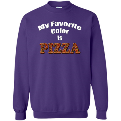 Funny Pizza T-shirt My Favorite Color Is Pizza T-shirt Purple