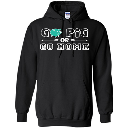 Pig T-shirt Go Pig Or Go Home T-shirt Orange