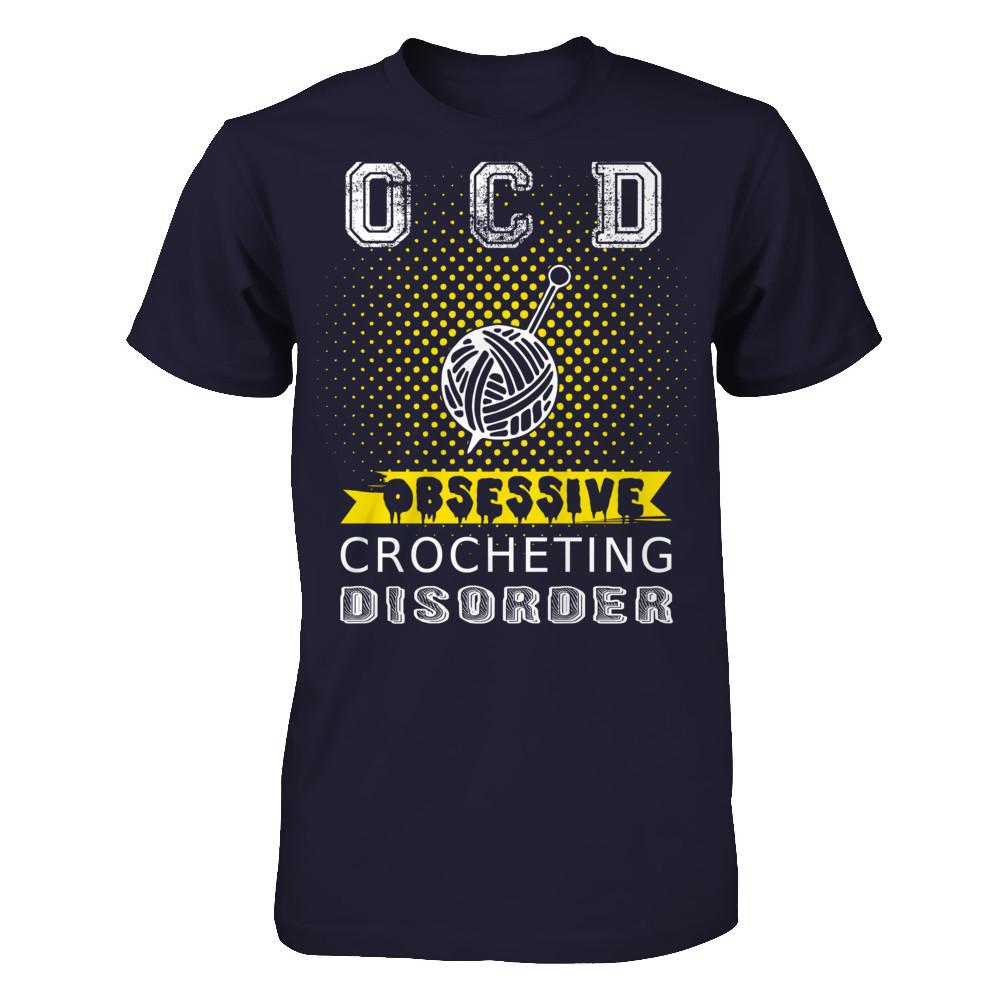 OCD - Obsessive Crocheting Disorder Next Level - Unisex Fitted Tee Midnight Navy