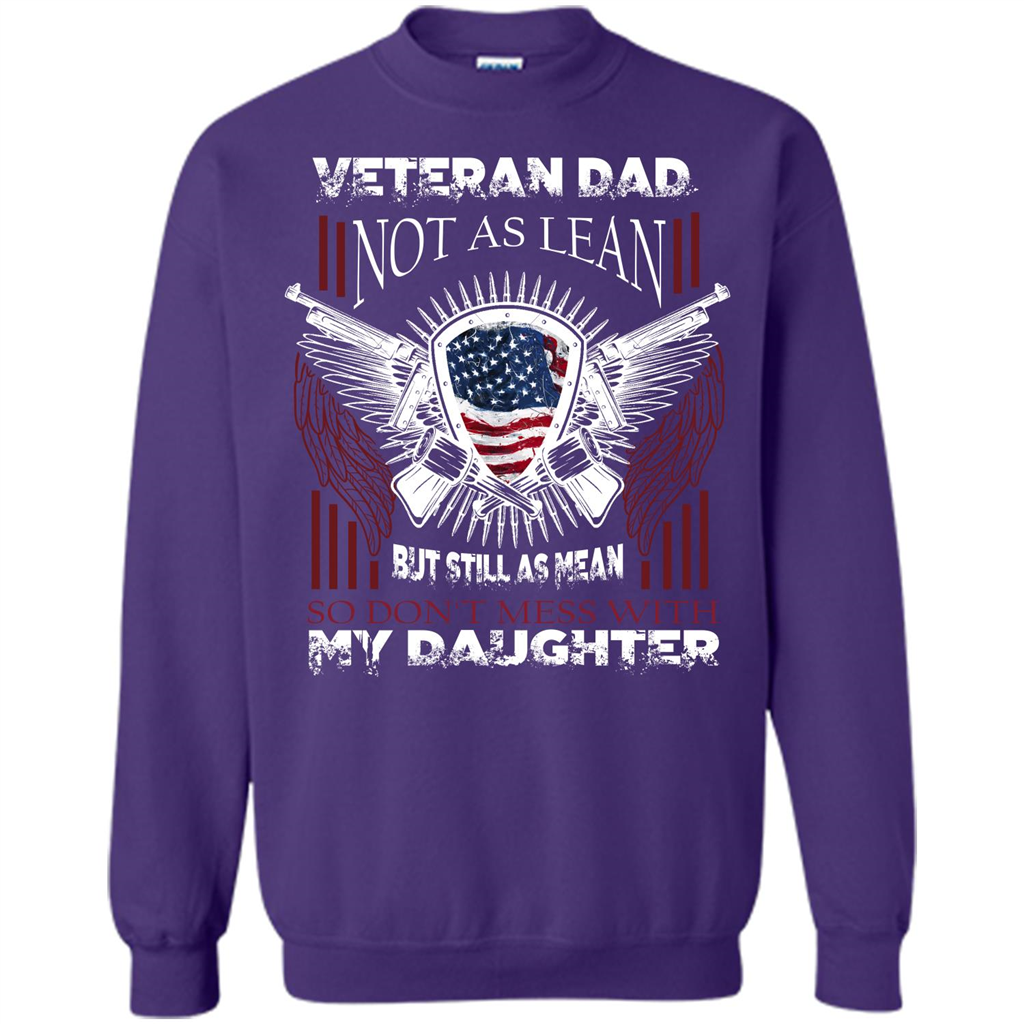 Veteran Dad T-shirt Don't Mess With My Daughter Purple