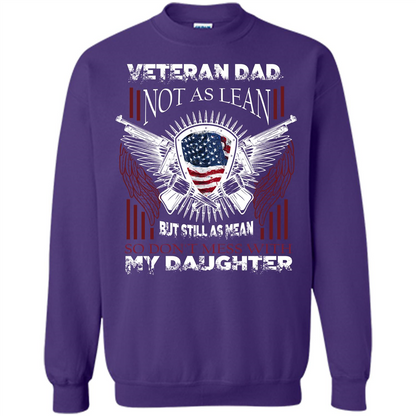 Veteran Dad T-shirt Don't Mess With My Daughter Purple