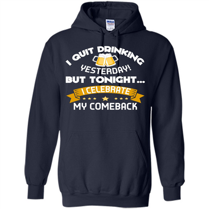 Beer T-shirt Tonight I Celebrate My Come back Navy
