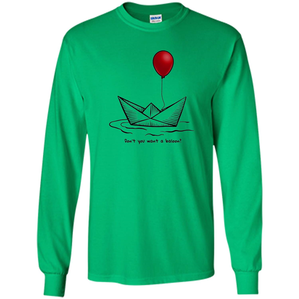 Red Balloon Horror Halloween T-shirt Irish Green