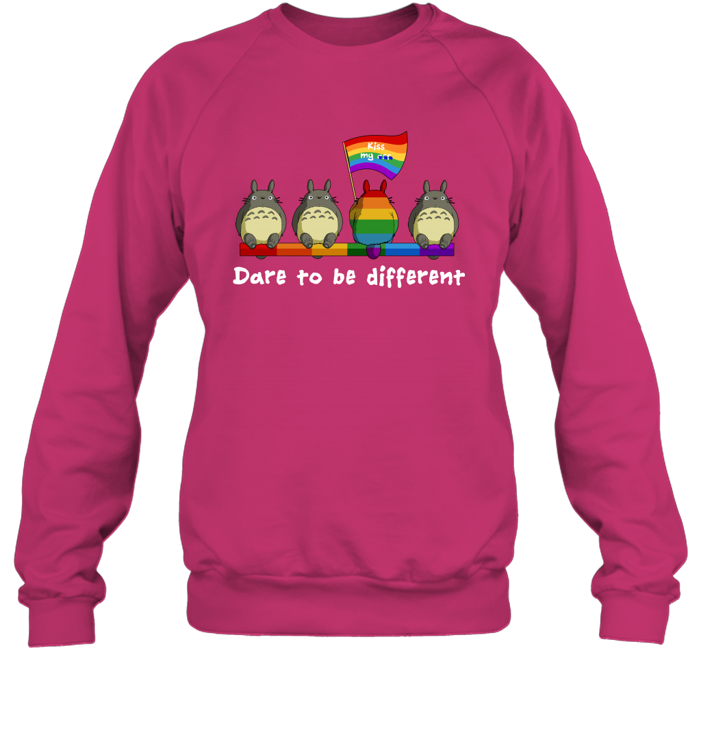 Dare To Be Different Totoro LGBT Sweatshirt Sweatshirt Heliconia