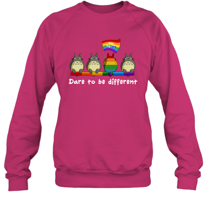 Dare To Be Different Totoro LGBT Sweatshirt Sweatshirt Heliconia