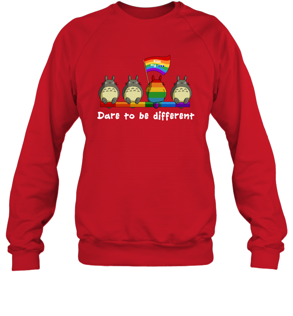 Dare To Be Different Totoro LGBT Sweatshirt Sweatshirt Red