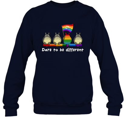 Dare To Be Different Totoro LGBT Sweatshirt Sweatshirt Navy