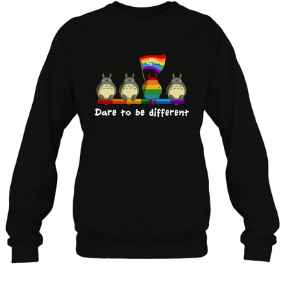 Dare To Be Different Totoro LGBT Sweatshirt Sweatshirt Black