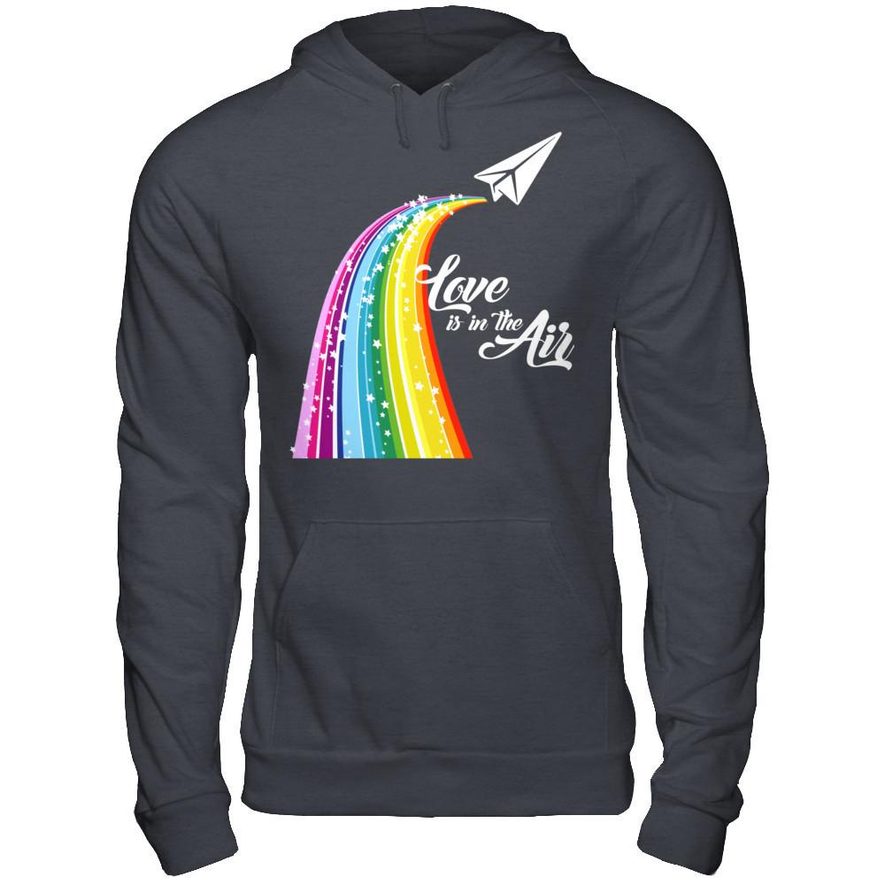 Love Is In The Air T-shirt Gildan - Pullover Hoodie Dark Heather