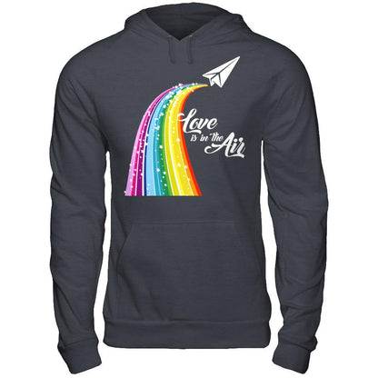 Love Is In The Air T-shirt Gildan - Pullover Hoodie Dark Heather