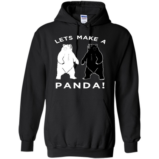 Funny Panda T-shirt Lets Make A Panda T-Shirt Black