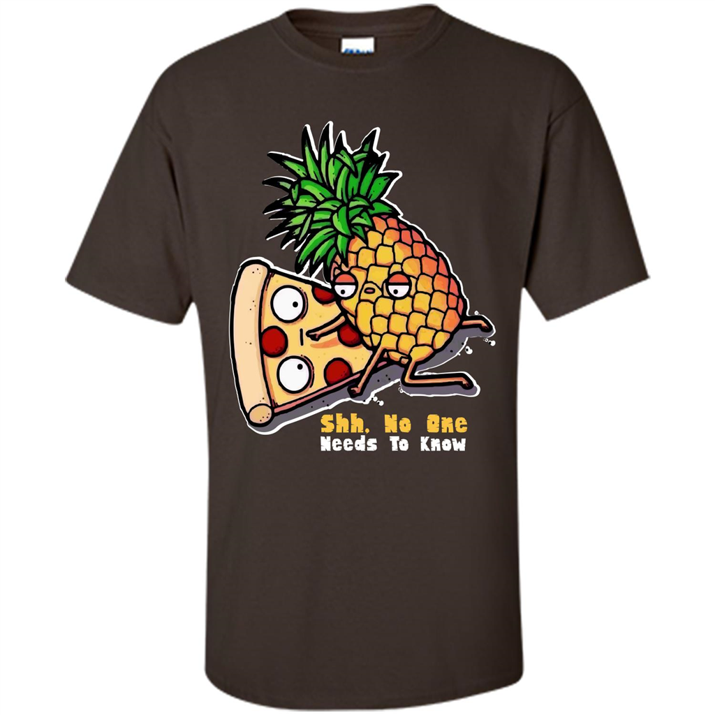 Pizza. Shh, No One Needs To Know T-shirt Dark Chocolate