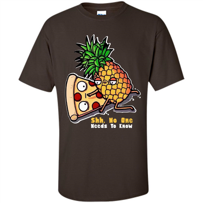 Pizza. Shh, No One Needs To Know T-shirt Dark Chocolate