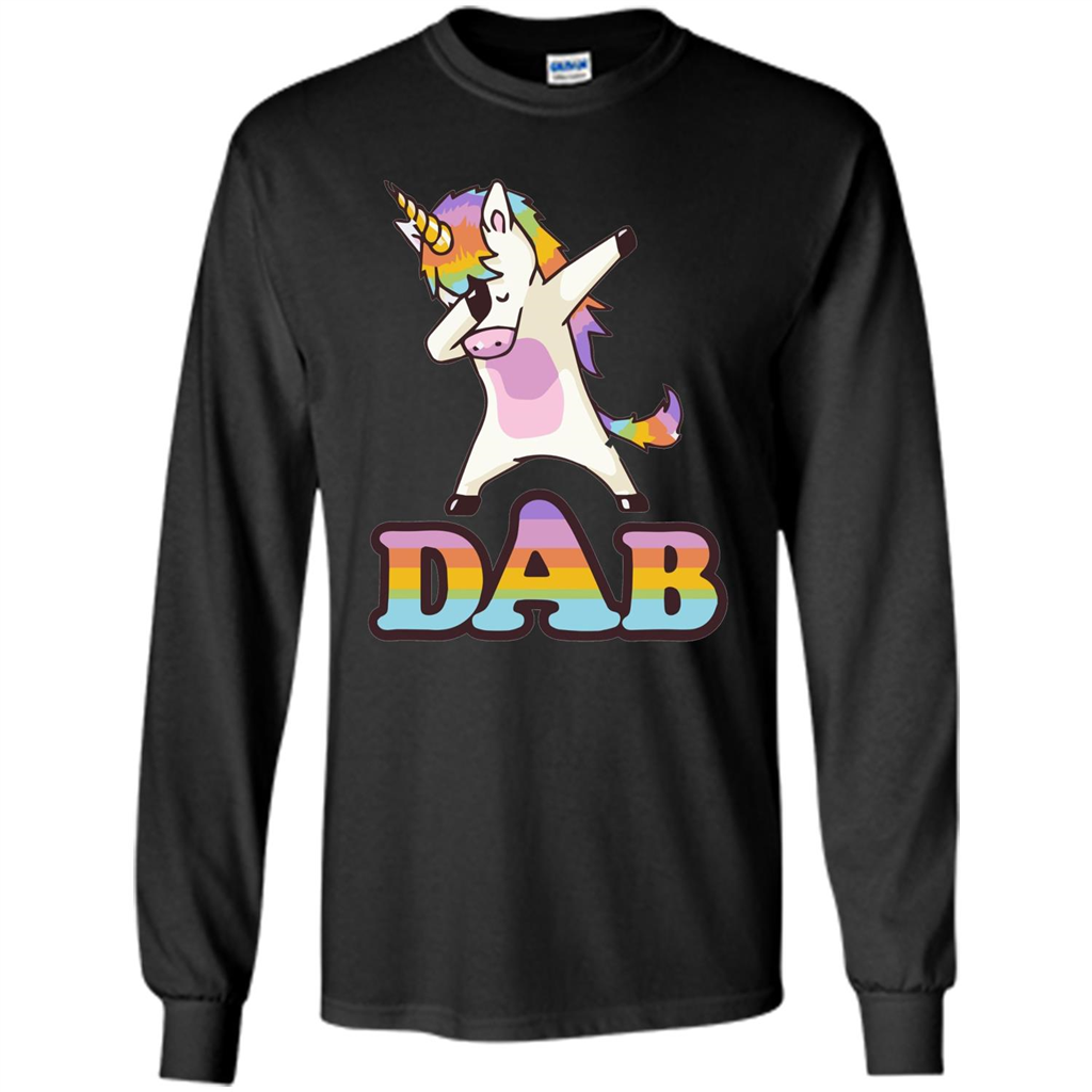 Cute Unicorn Dabbing T-shirt Black
