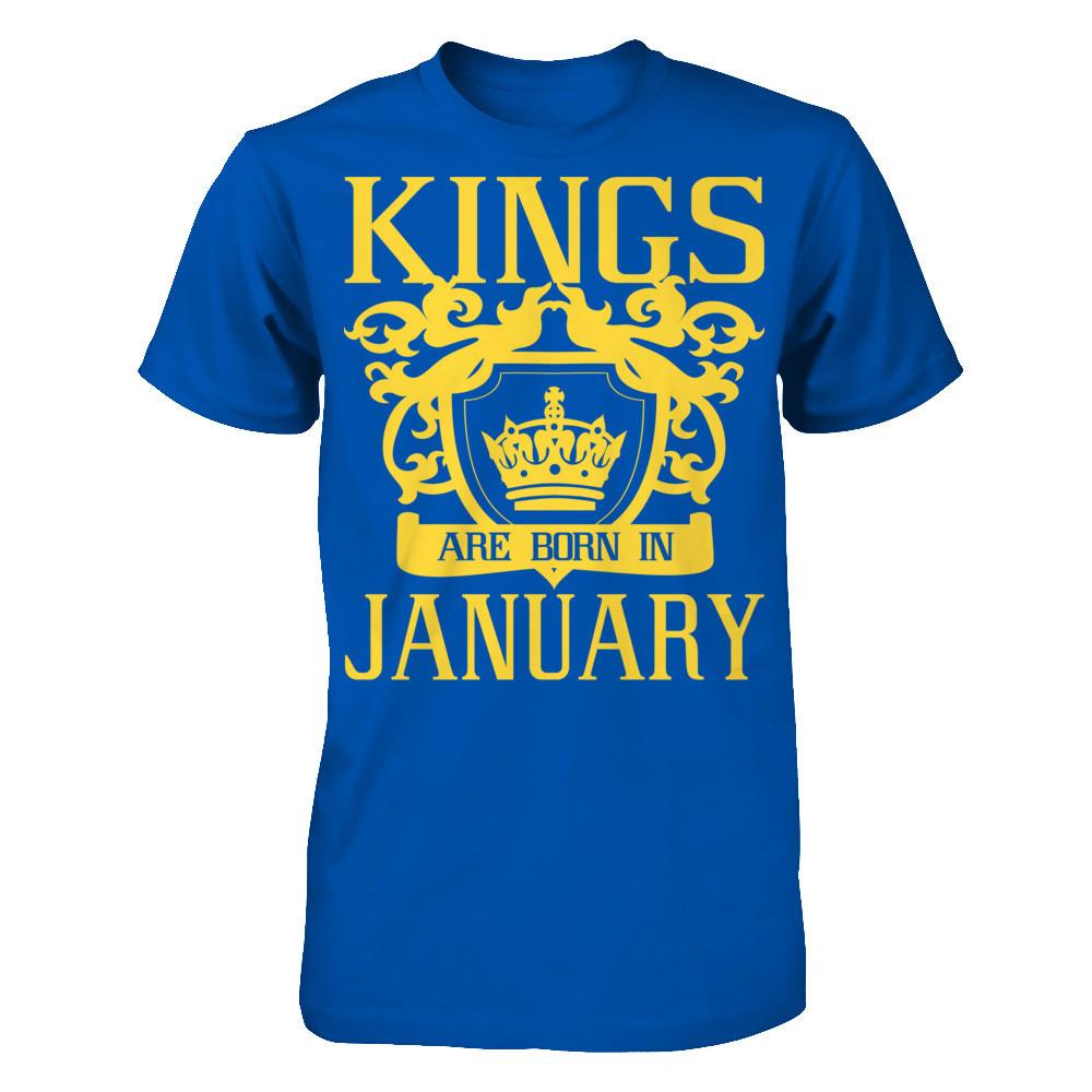 Kings Are Born In January Next Level - Unisex Fitted Tee Royal