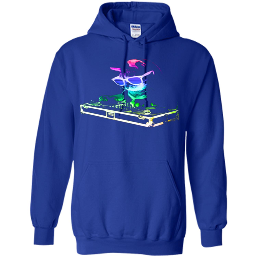 Cat Lover T-shirt House Cat Rainbow DJ Kitty Royal