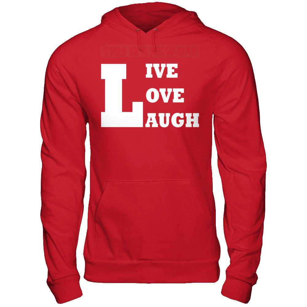 This Is A New Day - Live Love Laugh Gildan - Pullover Hoodie Red