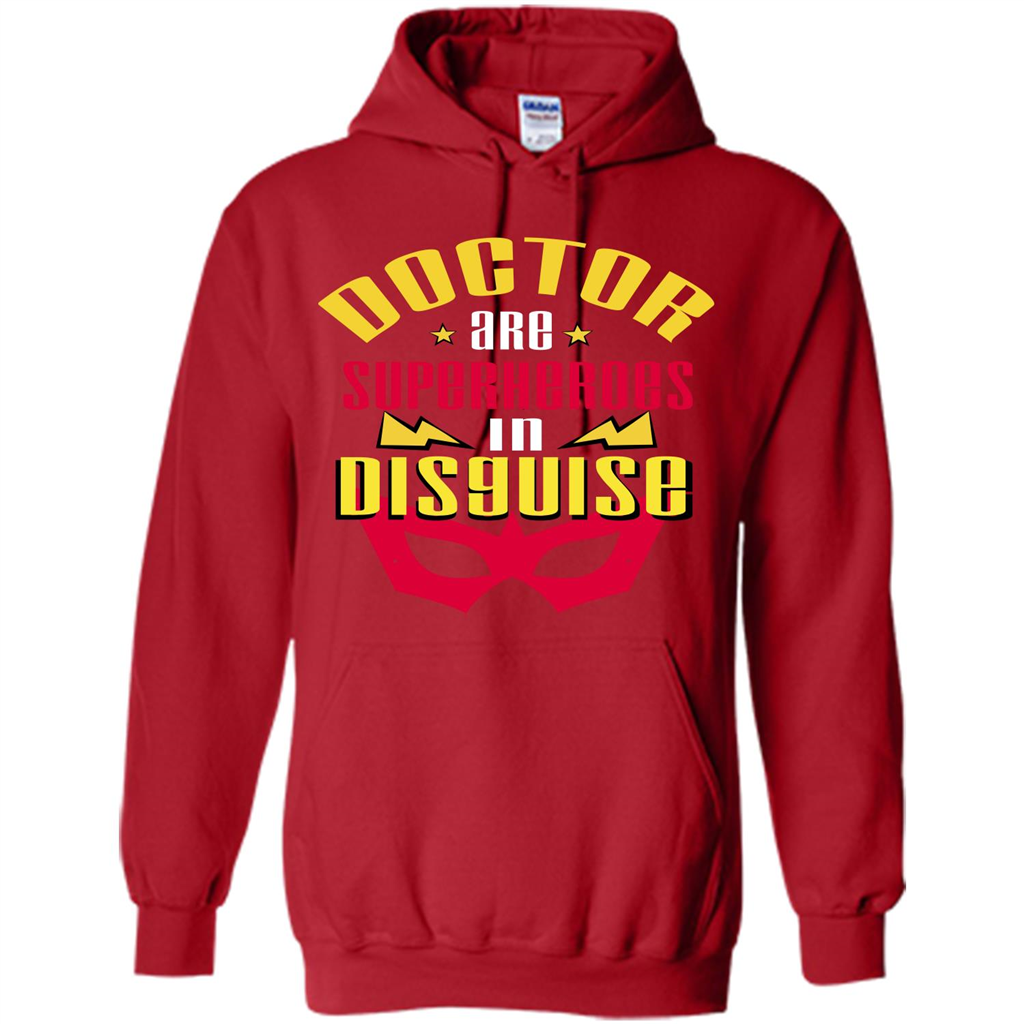 Doctor Are Superheroes In Disguise T-shirt Red