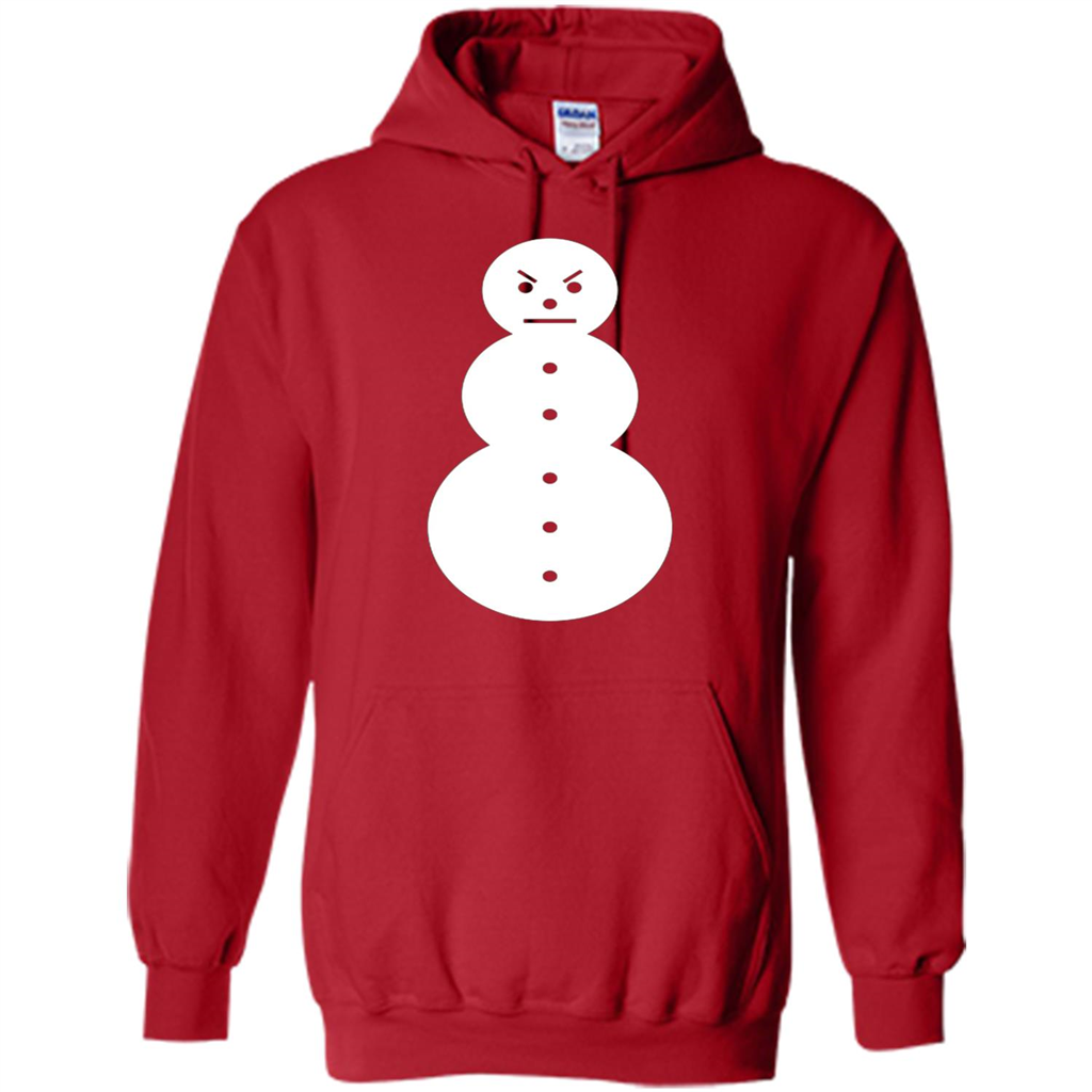 Christmas T-shirt Angry Snowman T Shirt Red