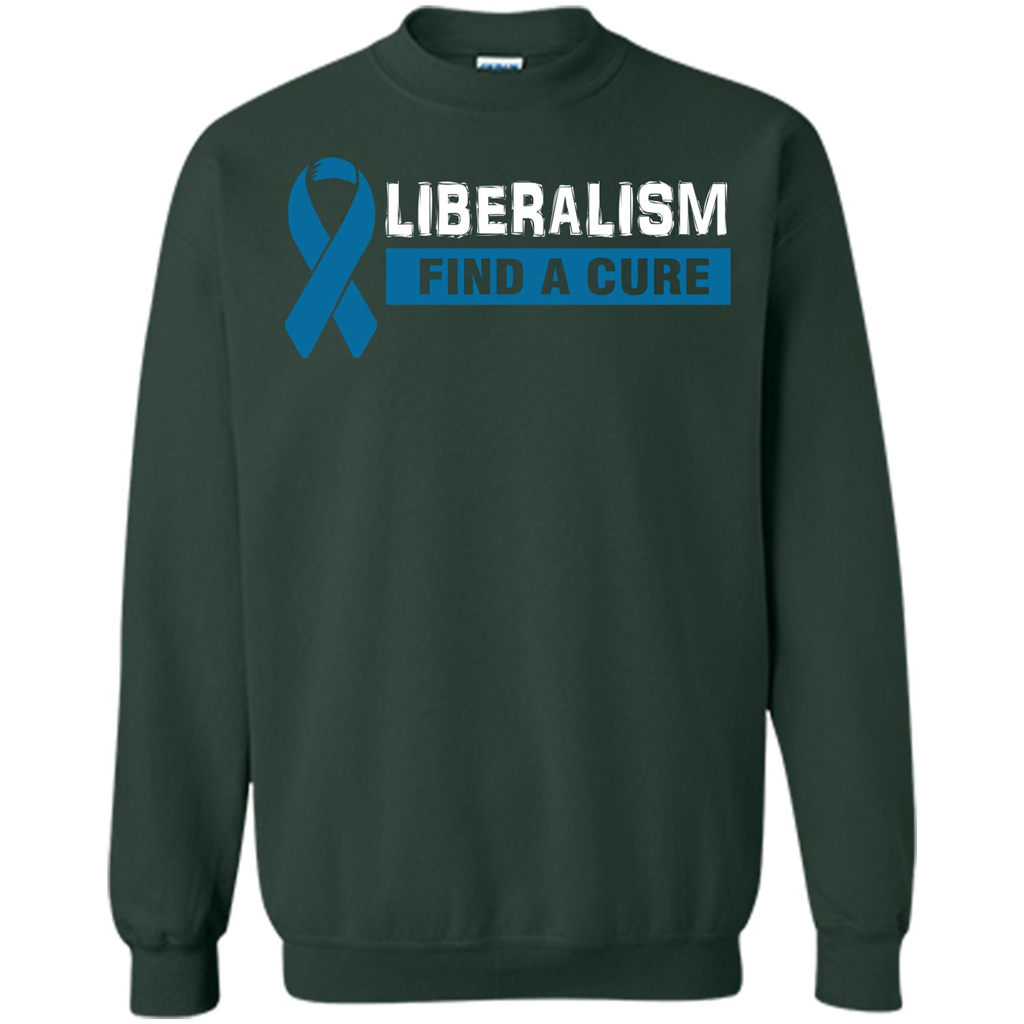 Cancer Awareness T-shirt Liberalism Find A Cure T-shirt Forest Green