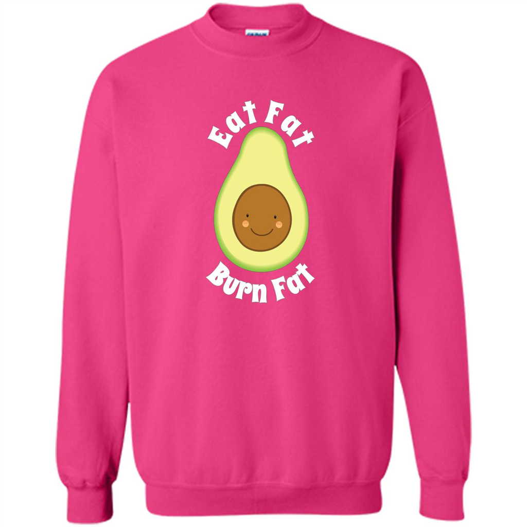 Eat Fat Burn Fat Avocado T-shirt Heliconia