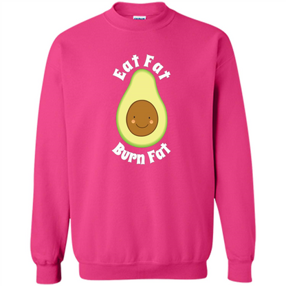 Eat Fat Burn Fat Avocado T-shirt Heliconia