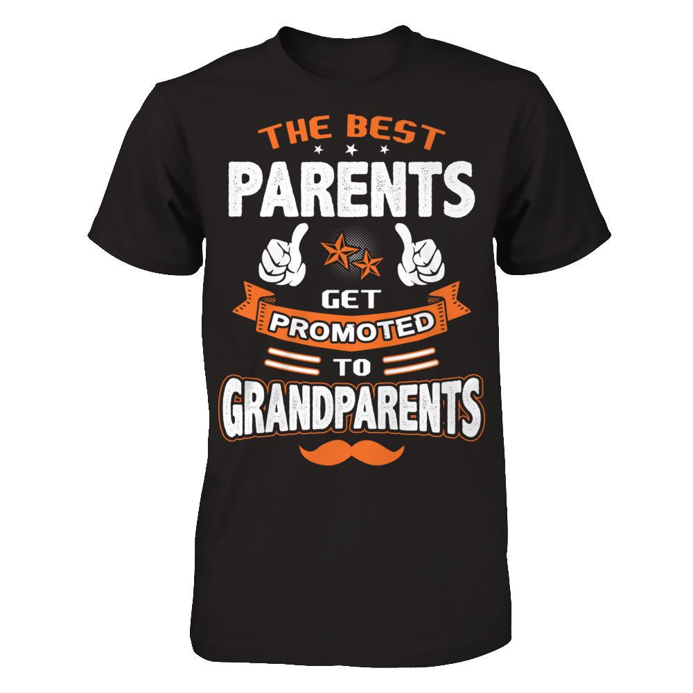 The best Parents get promoted to Grandparents Next Level - Unisex Fitted Tee Black