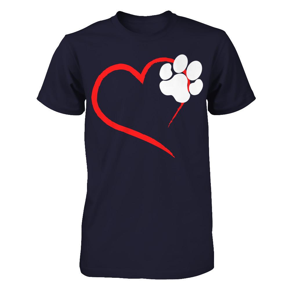 I Love Dogs T-shirt Next Level - Unisex Fitted Tee Midnight Navy