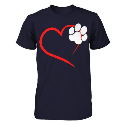 I Love Dogs T-shirt Next Level - Unisex Fitted Tee Midnight Navy