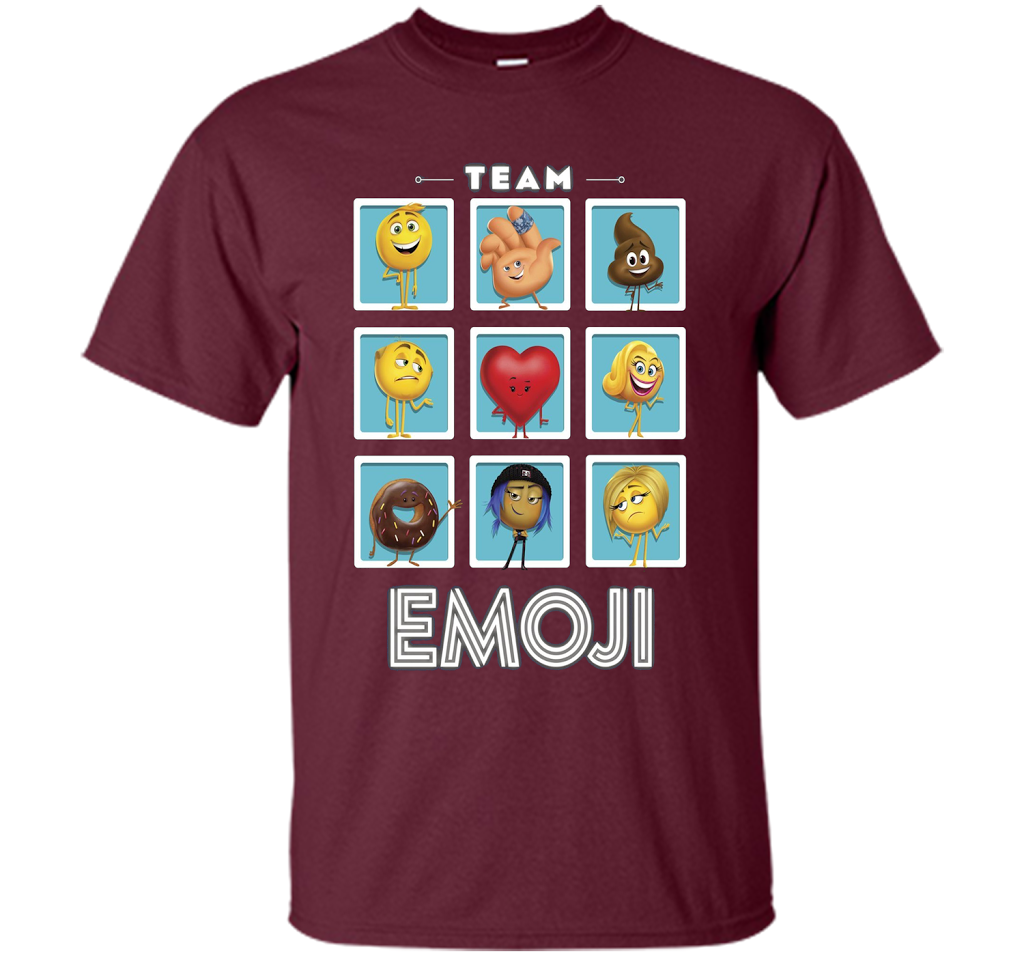 The Emoji Movie Team Emoji Panels Graphic T-Shirt shirt Maroon