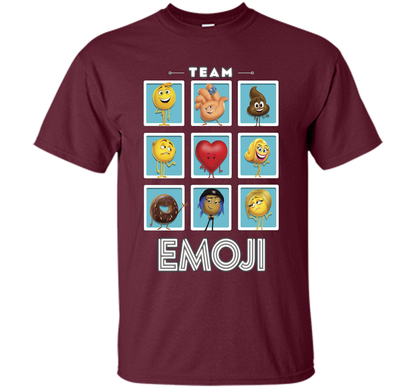 The Emoji Movie Team Emoji Panels Graphic T-Shirt shirt Maroon