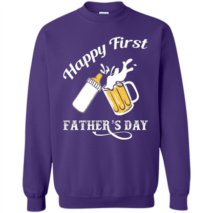 Happy First Father's Day T-shirt 2017 Purple