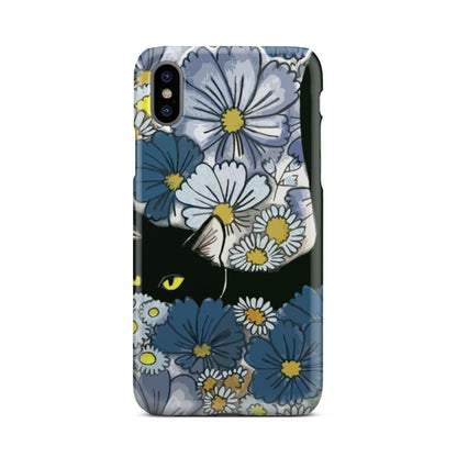 Black Cat And Flowers New Phone Case iPhone X