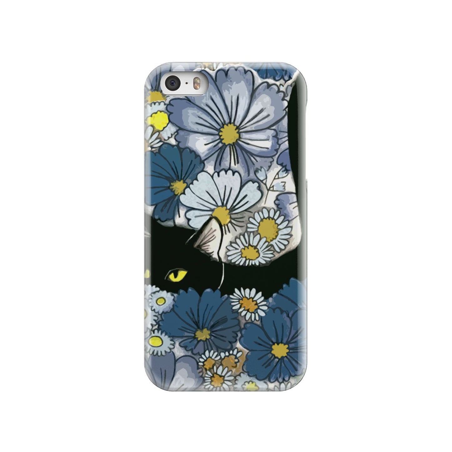 Black Cat And Flowers New Phone Case iPhone SE