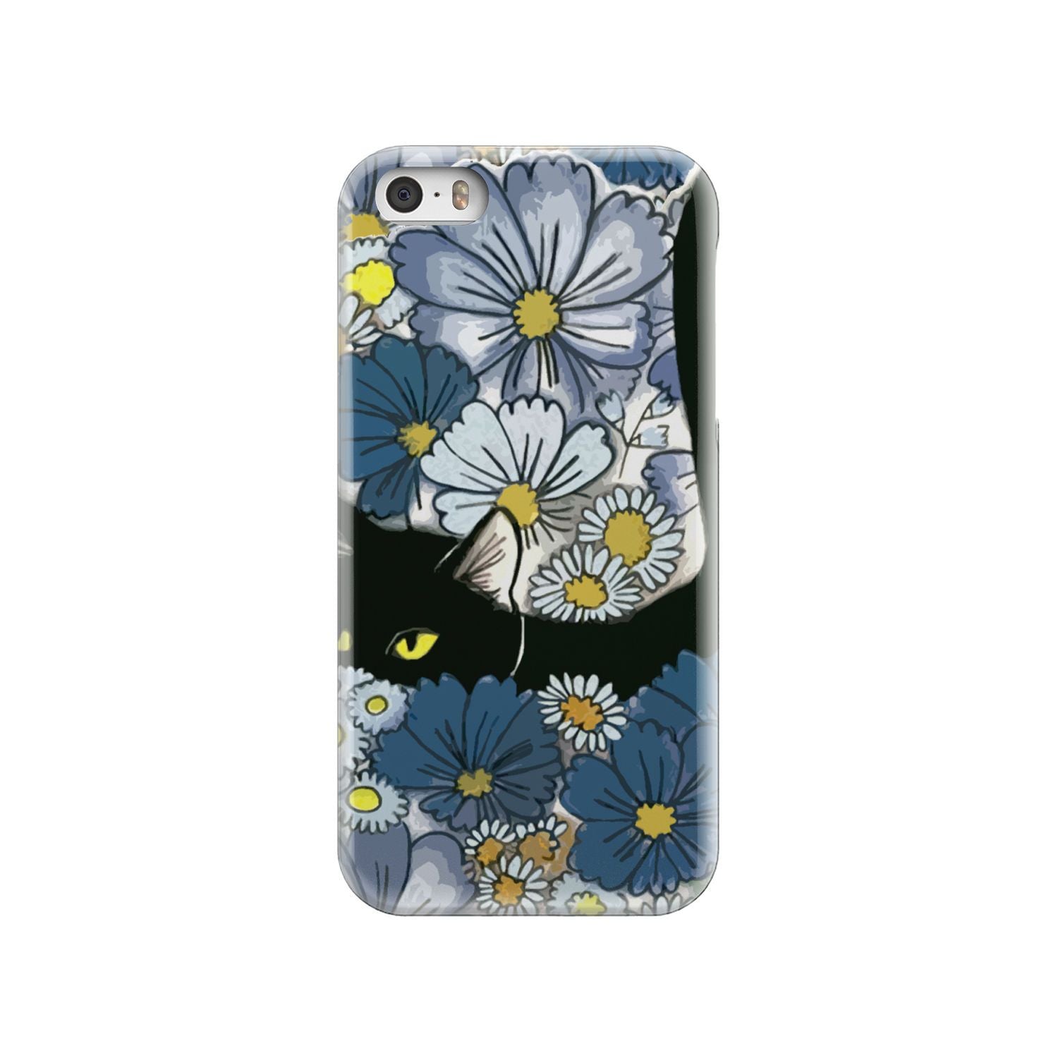 Black Cat And Flowers New Phone Case iPhone SE