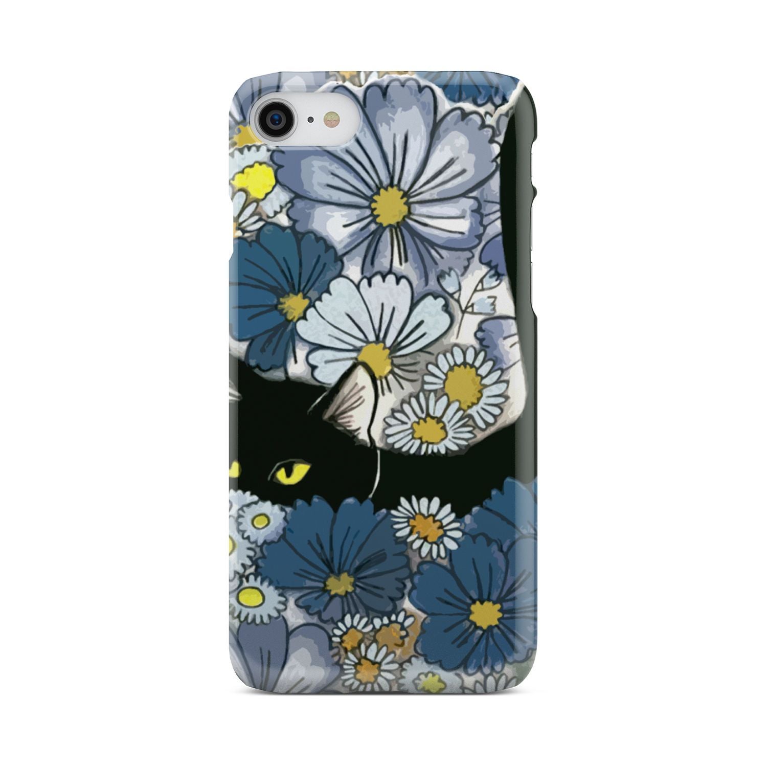 Black Cat And Flowers New Phone Case iPhone 8