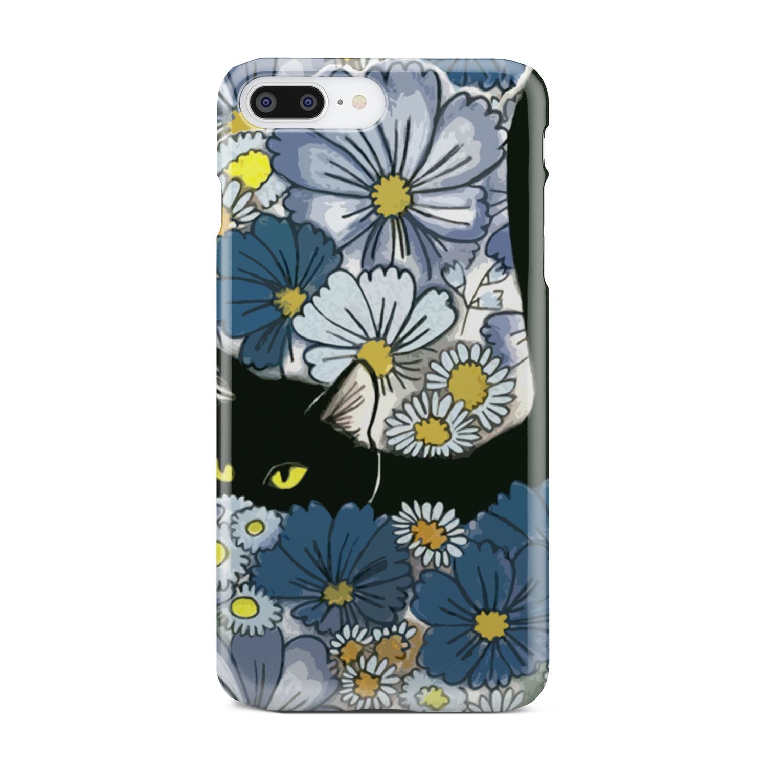 Black Cat And Flowers New Phone Case iPhone 8 Plus