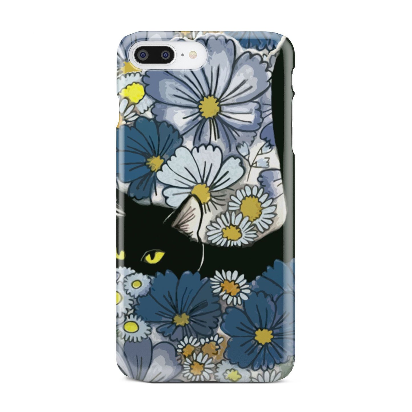 Black Cat And Flowers New Phone Case iPhone 7 Plus