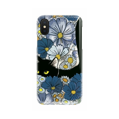 Black Cat And Flowers New Phone Case