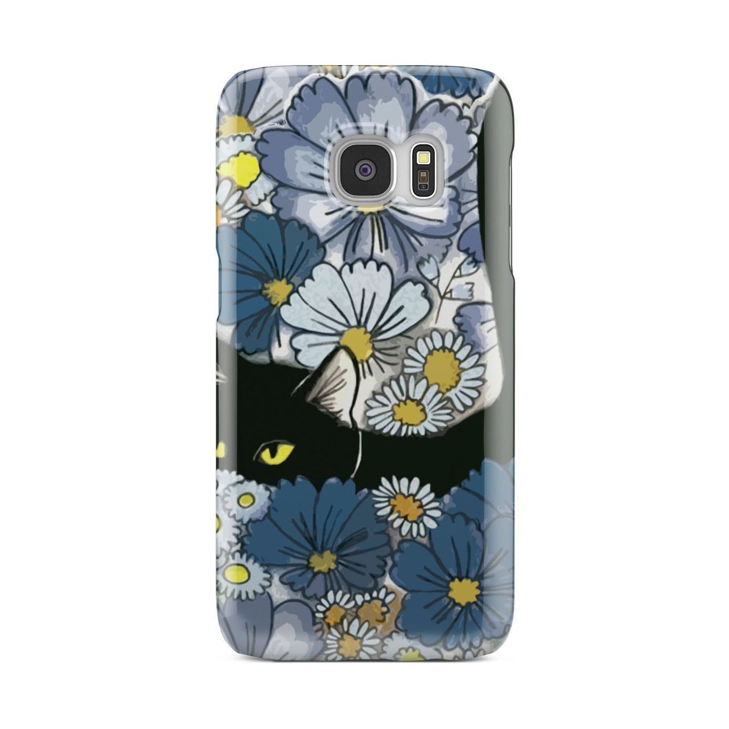 Black Cat And Flowers New Phone Case Samsung Galaxy S6