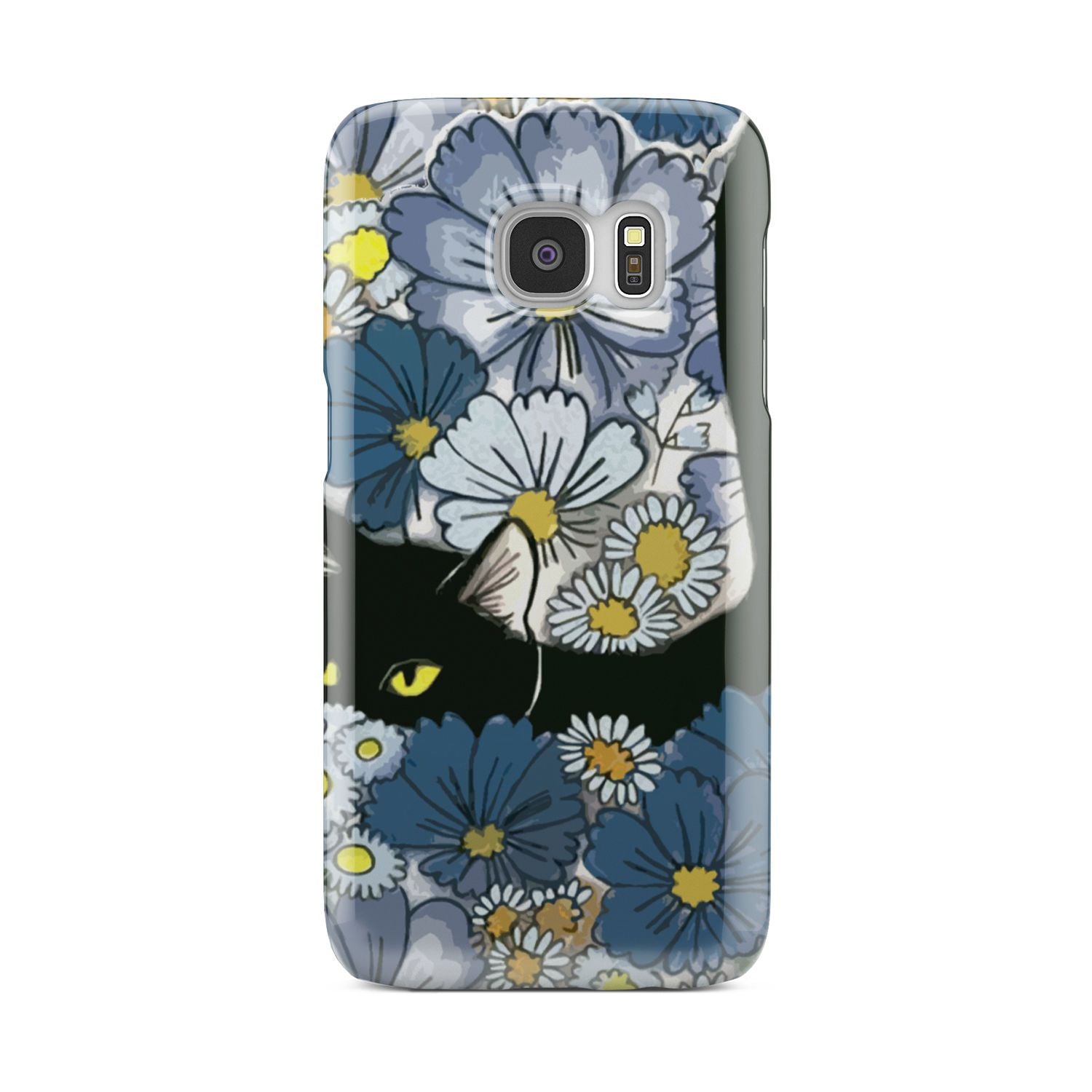 Black Cat And Flowers New Phone Case Samsung Galaxy S6