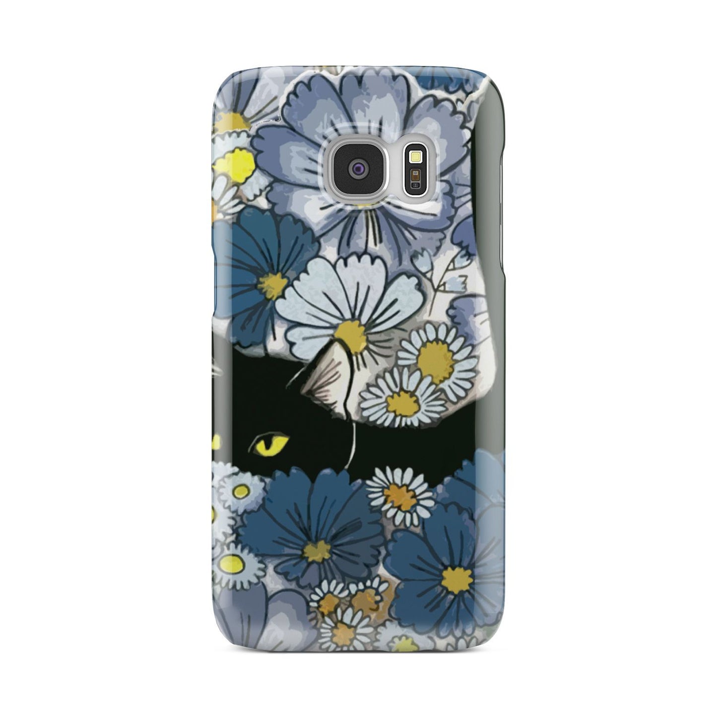 Black Cat And Flowers New Phone Case Samsung Galaxy S6 Edge