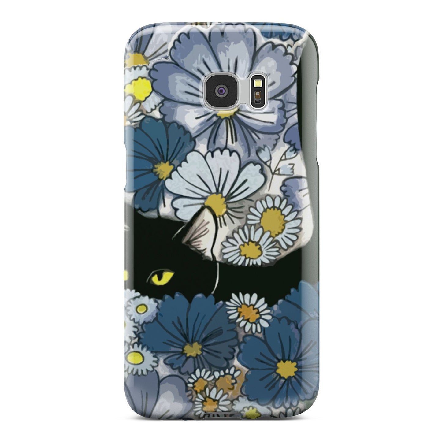 Black Cat And Flowers New Phone Case Samsung Galaxy S6 Edge Plus