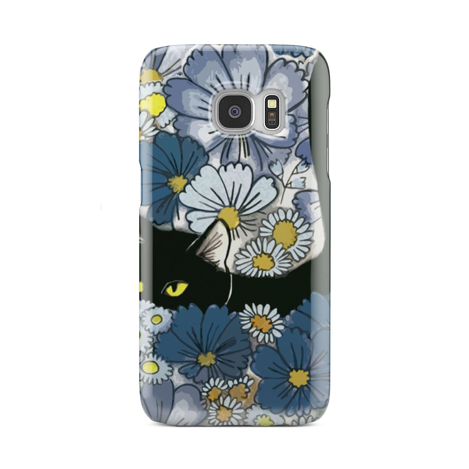 Black Cat And Flowers New Phone Case Samsung Galaxy S7