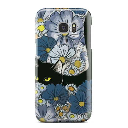 Black Cat And Flowers New Phone Case Samsung Galaxy S7 Edge