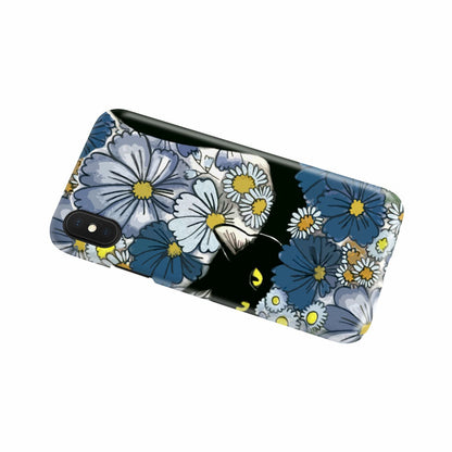 Black Cat And Flowers New Phone Case