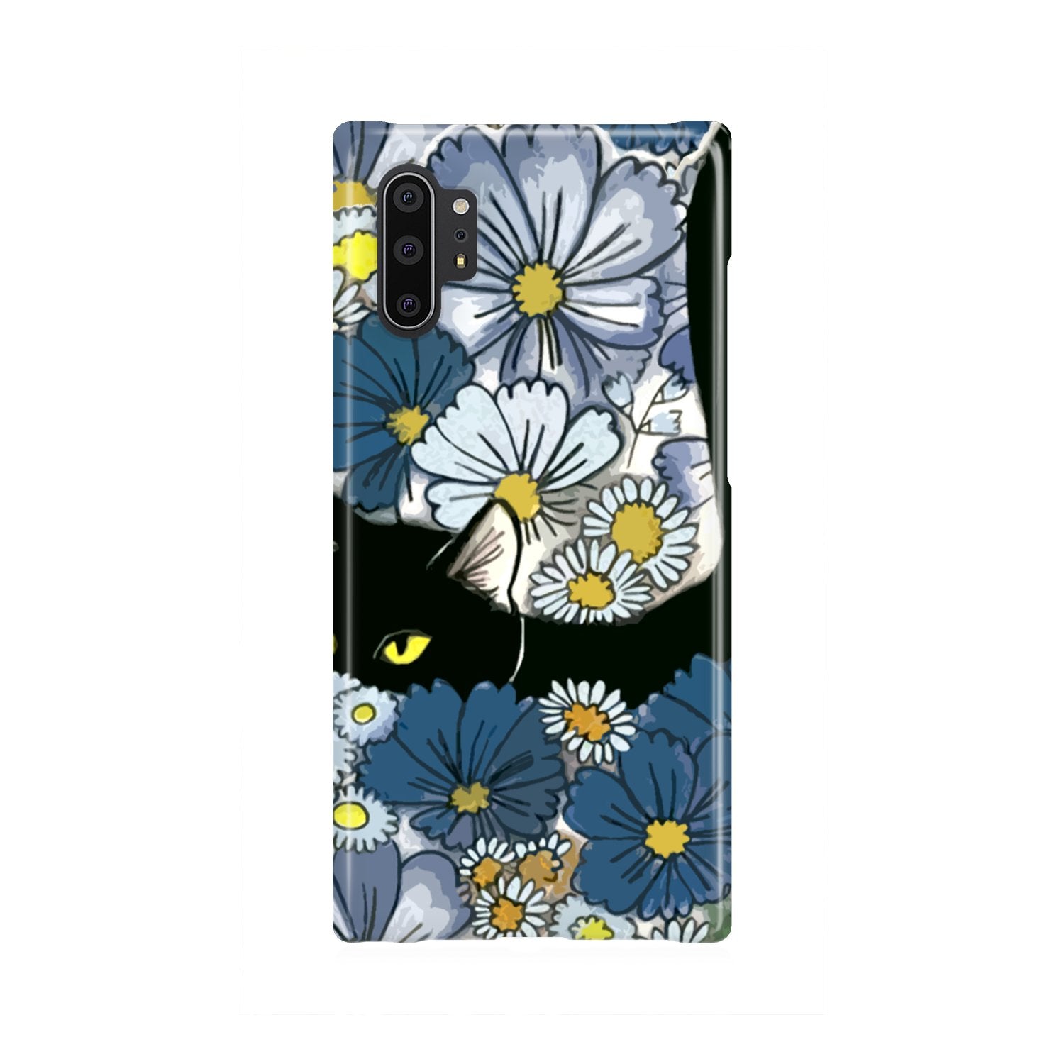 Black Cat And Flowers New Phone Case Samsung Galaxy Note 10 Plus