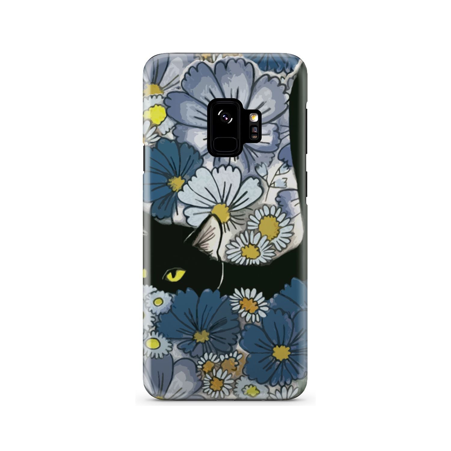 Black Cat And Flowers New Phone Case Samsung Galaxy S9