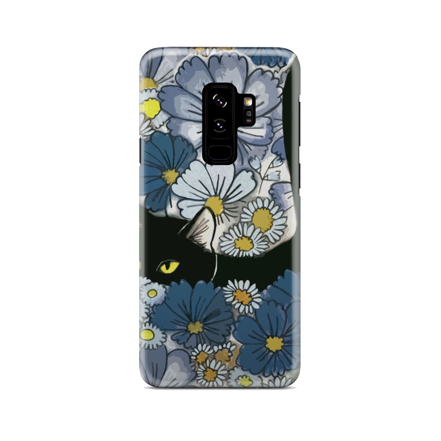 Black Cat And Flowers New Phone Case Samsung Galaxy S9 Plus