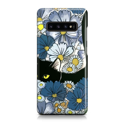 Black Cat And Flowers New Phone Case Samsung Galaxy S10 Plus